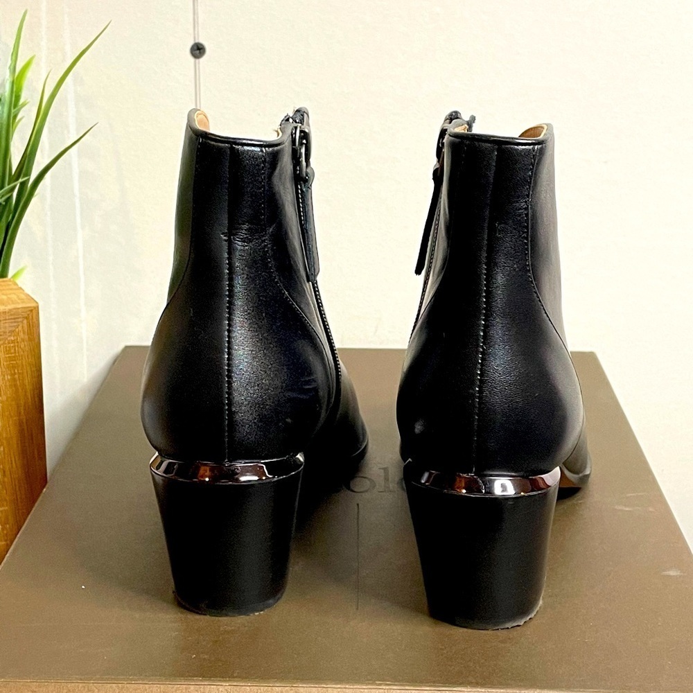 Paolo Westly Leather Booties in Black Women's Size 6 - Picture 6 of 8